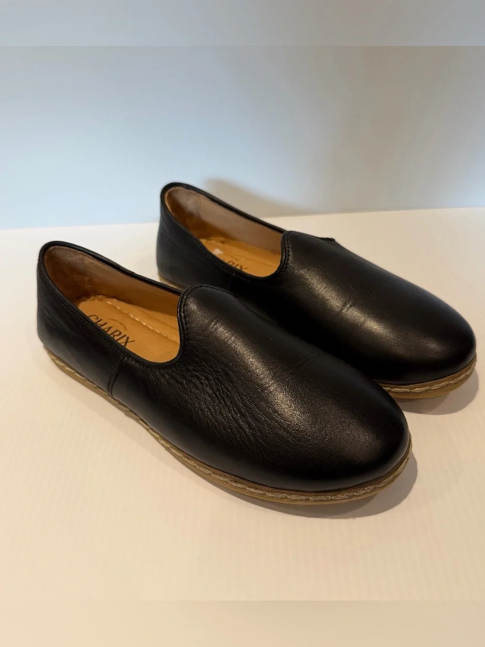 CHARIX Black Slip-On Loafers for Women